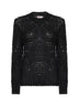 Maglione Resort in misto alpaca e lurex nero