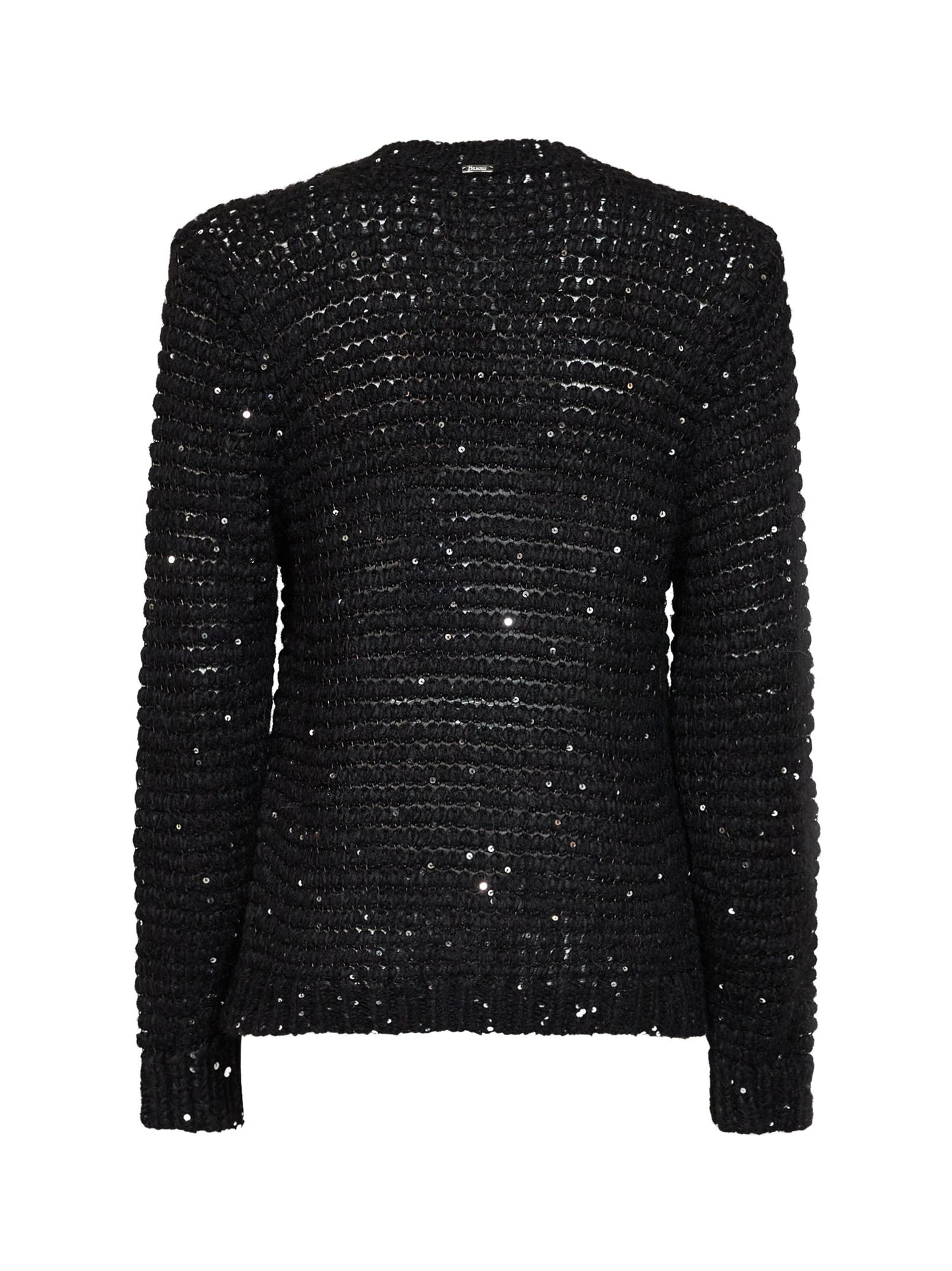 Maglione Resort in misto alpaca e lurex nero