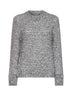 Maglione Resort in misto alpaca e lurex grigio melange