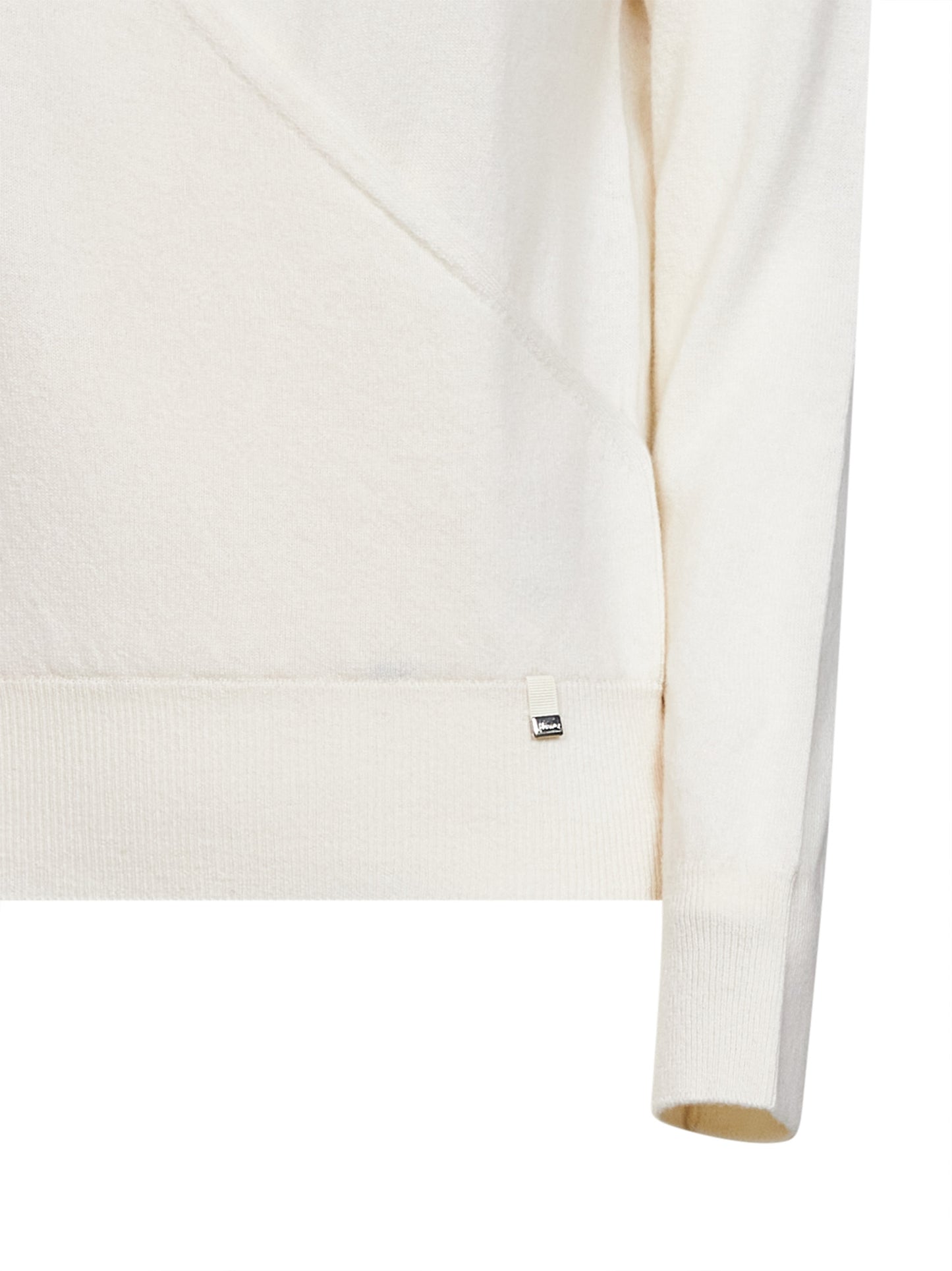 Maglia Resort in lana cardata avorio con cut-out