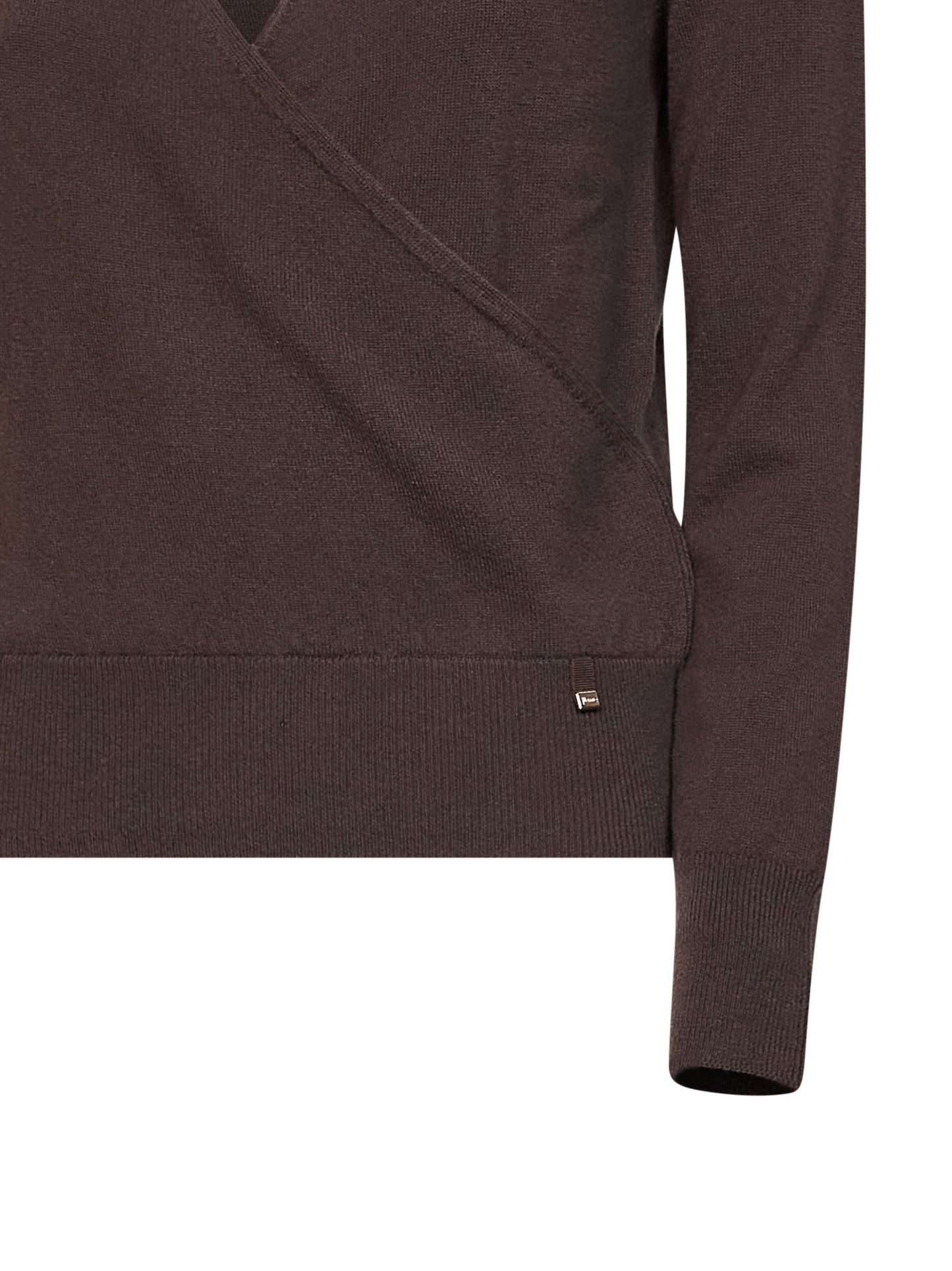 Maglia Resort in lana cardata fondente con cut-out