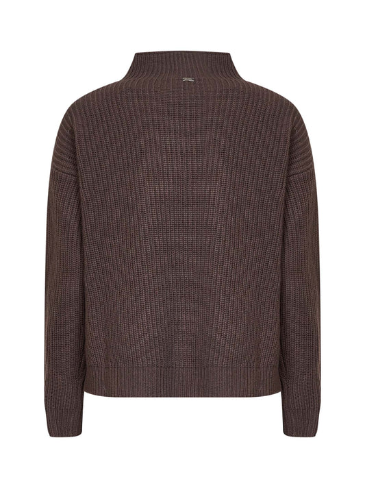 Dark chocolate wool Resort knit sweater