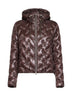 Dark chocolate Ultralight Nylon Resort hooded down jacket