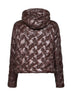 Dark chocolate Ultralight Nylon Resort hooded down jacket