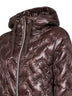 Dark chocolate Ultralight Nylon Resort hooded down jacket