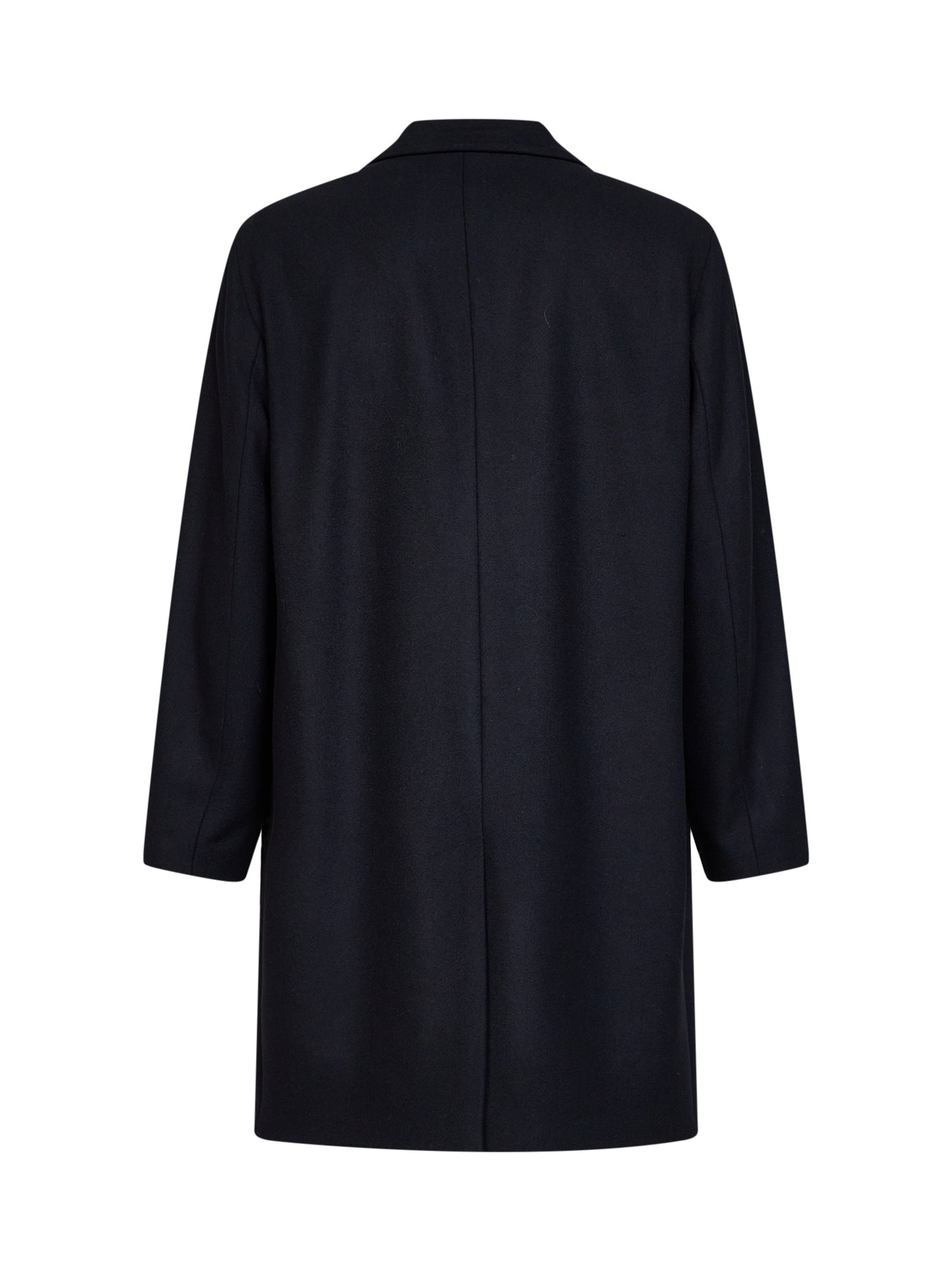 Cappotto monopetto Cassano in misto lana blu navy