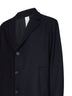 Cappotto monopetto Cassano in misto lana blu navy