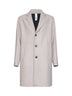 Cappotto monopetto Cassano in misto lana greige