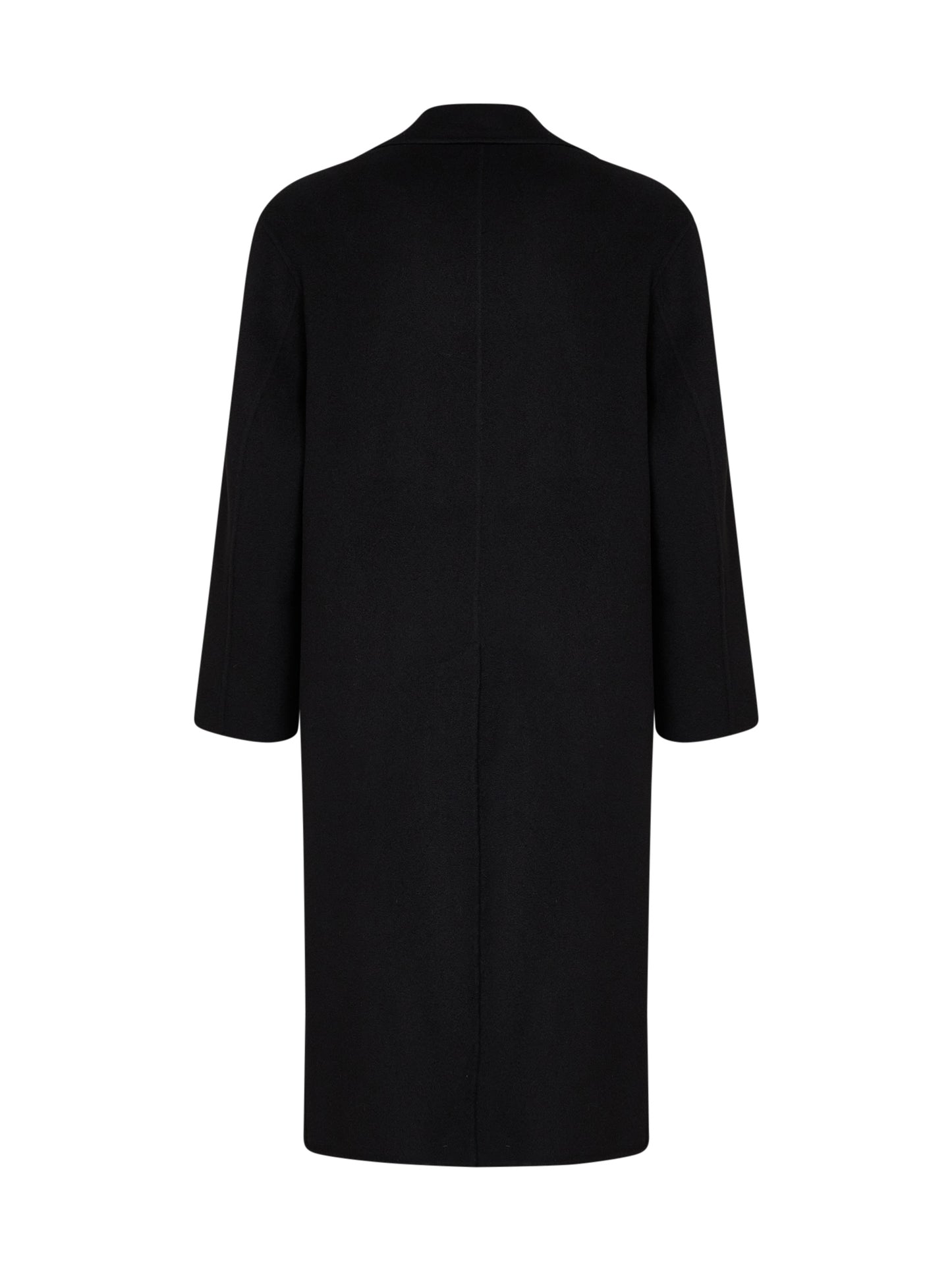 Black double wool Erchie double-breasted coat