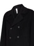 Black double wool Erchie double-breasted coat