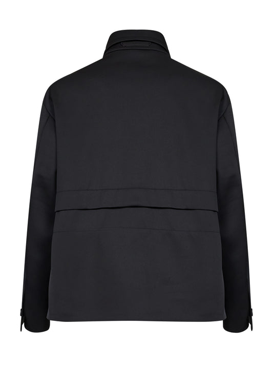 Black stretch technical fabric Fantese jacket