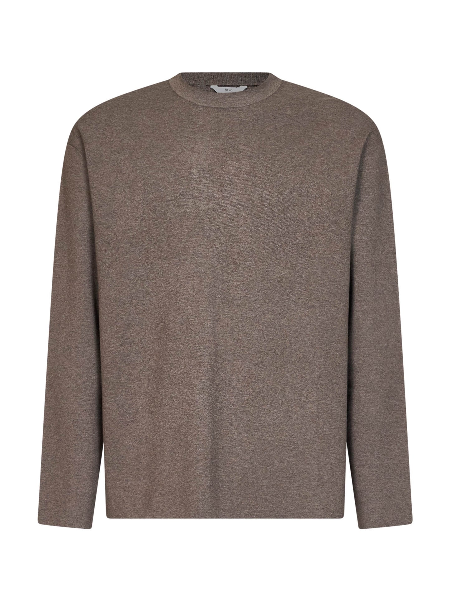 Taupe compact viscose-blend Fiumara top<BR/>