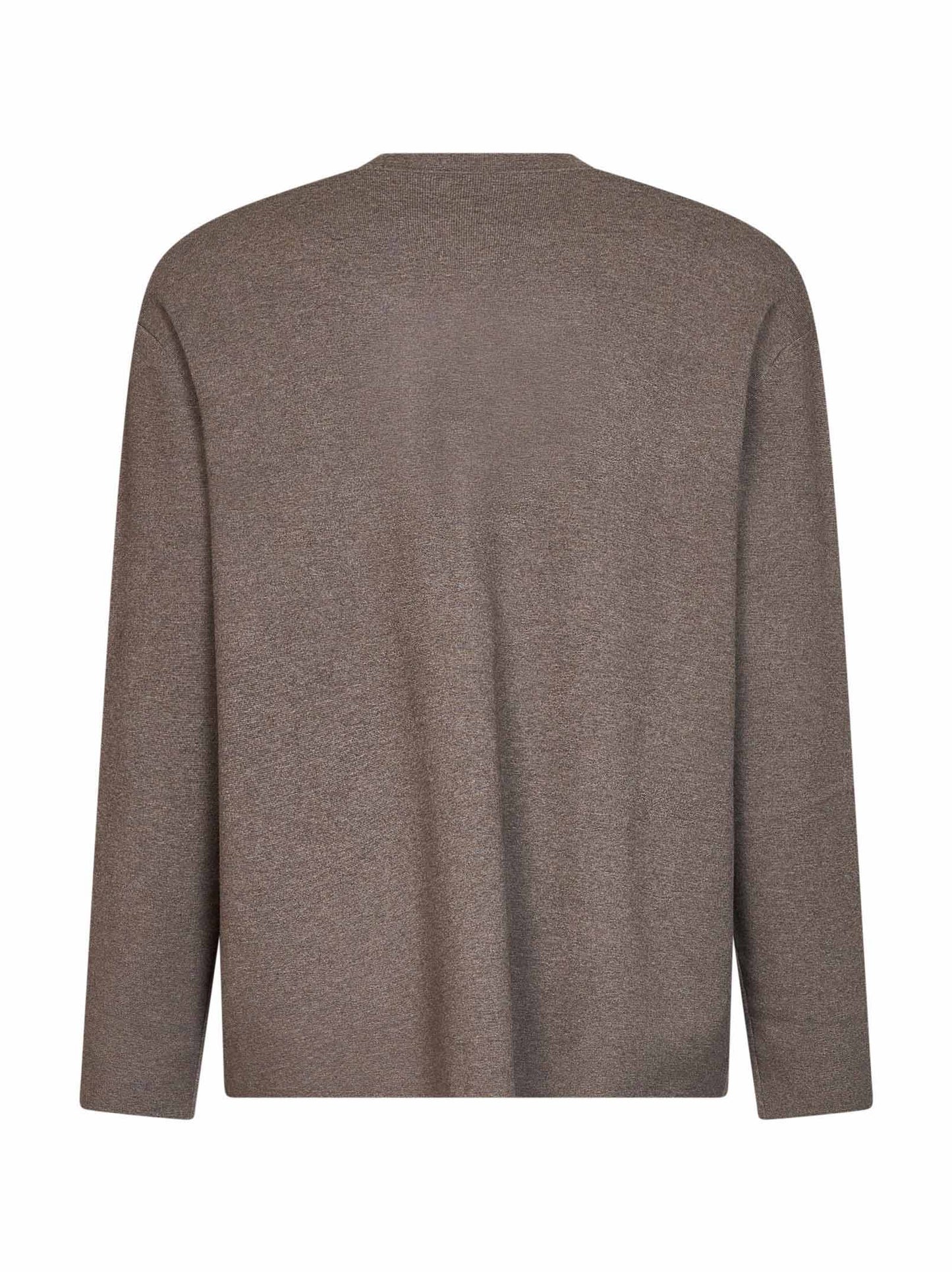 Taupe compact viscose-blend Fiumara top<BR/>