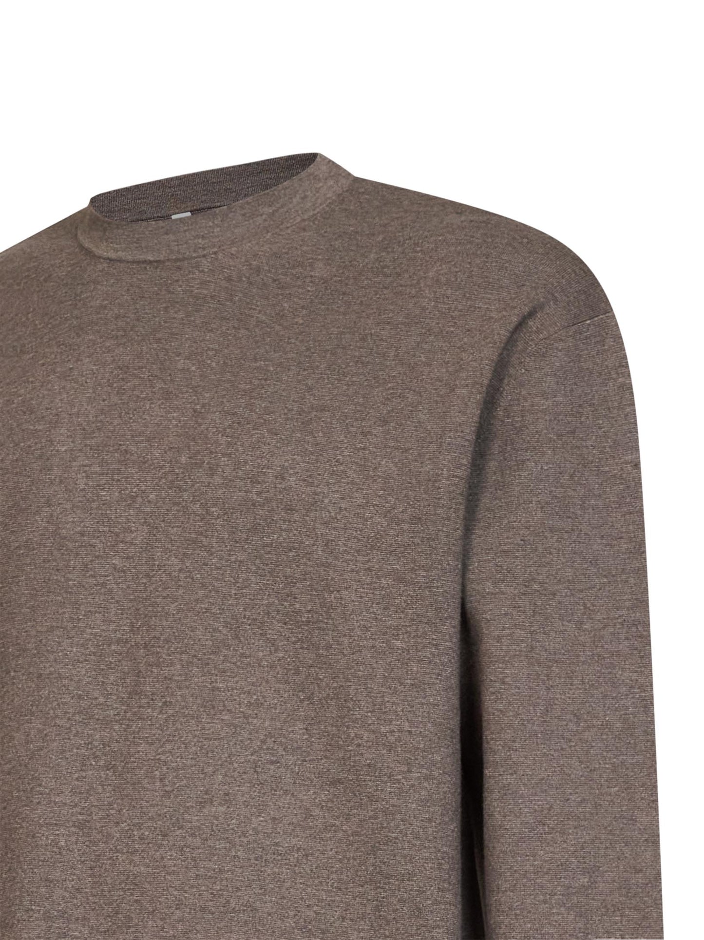 Taupe compact viscose-blend Fiumara top<BR/>