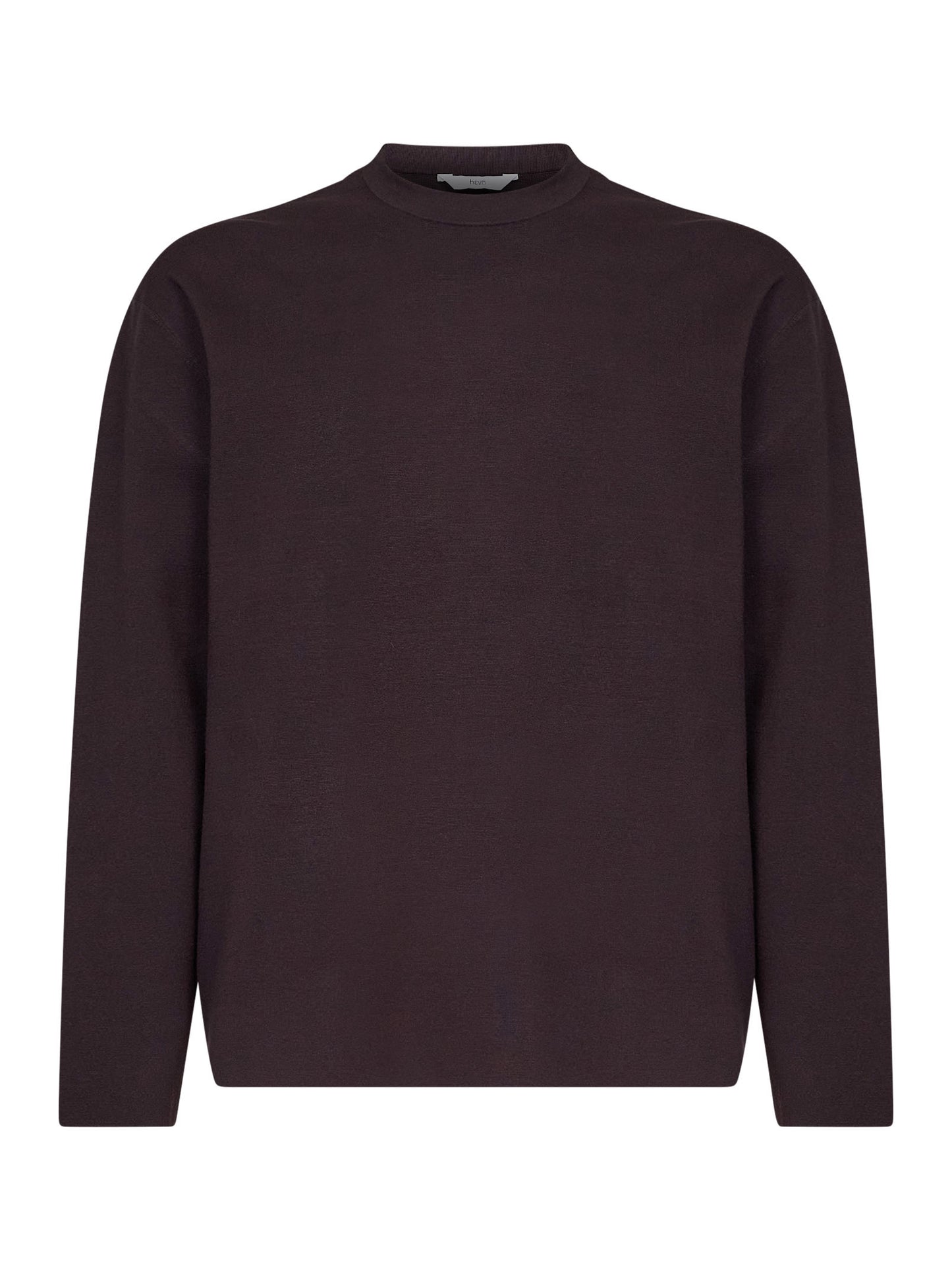 Maglia Fiumara in misto viscosa compatta marrone scuro
