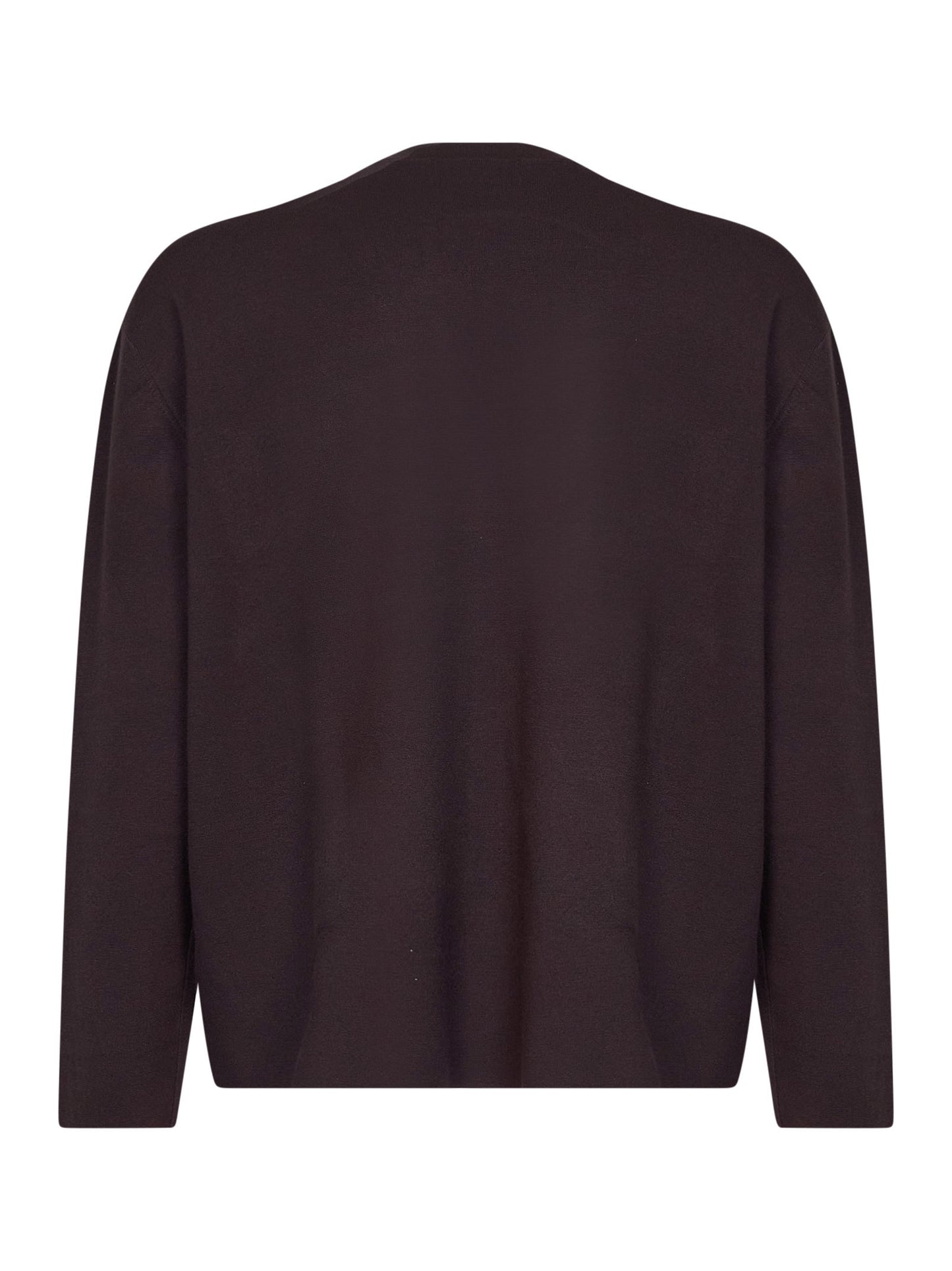 Maglia Fiumara in misto viscosa compatta marrone scuro