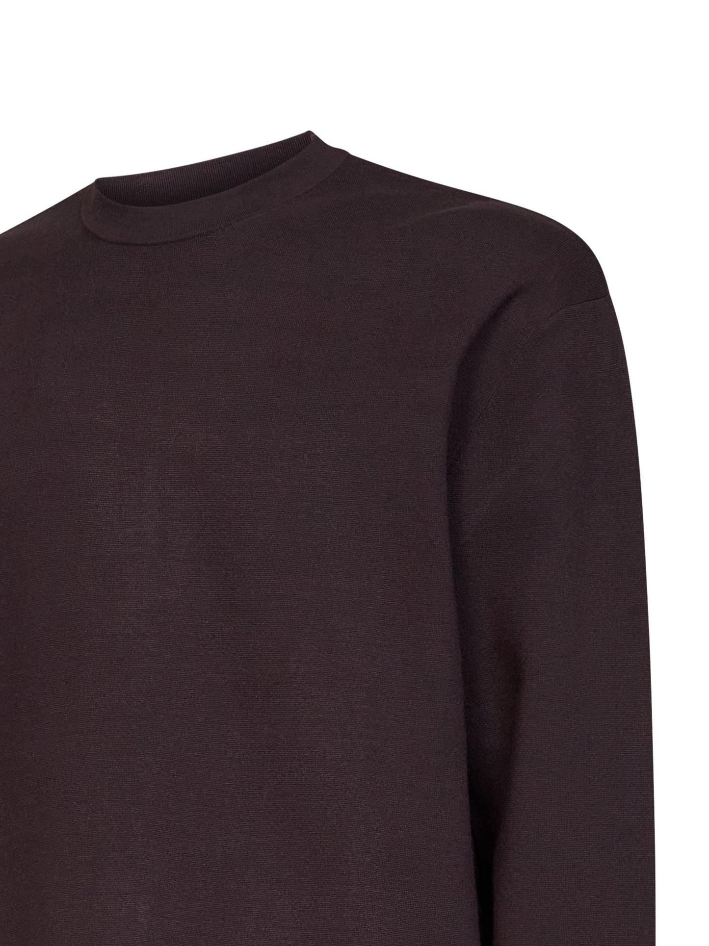 Maglia Fiumara in misto viscosa compatta marrone scuro