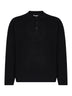 Polo Mar Grande in misto viscosa compatta nera<BR/>