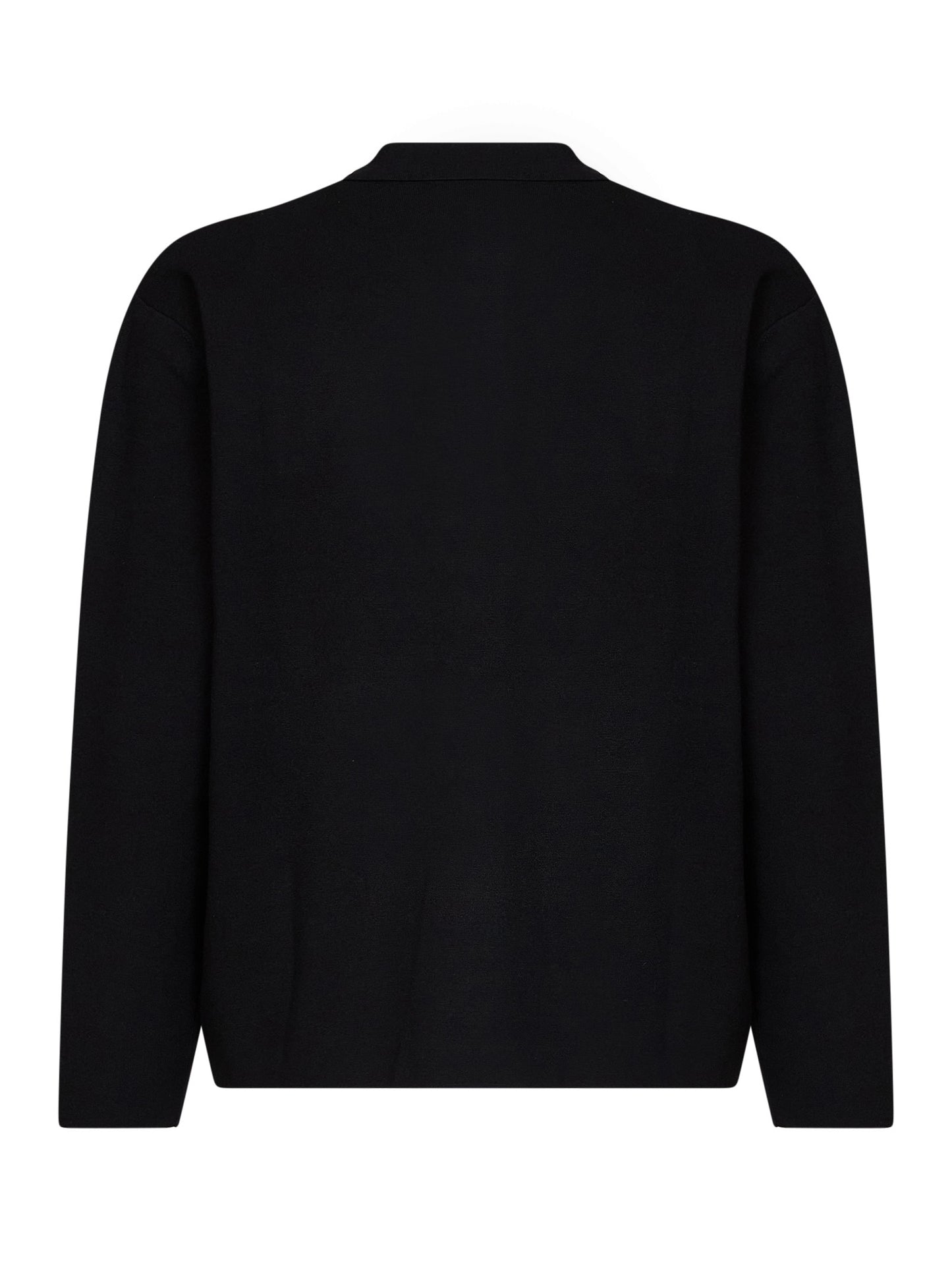 Polo Mar Grande in misto viscosa compatta nera<BR/>
