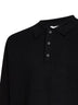 Polo Mar Grande in misto viscosa compatta nera<BR/>