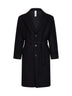 Black wool-blend Ostuni single-breasted belted coat