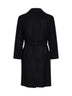 Black wool-blend Ostuni single-breasted belted coat