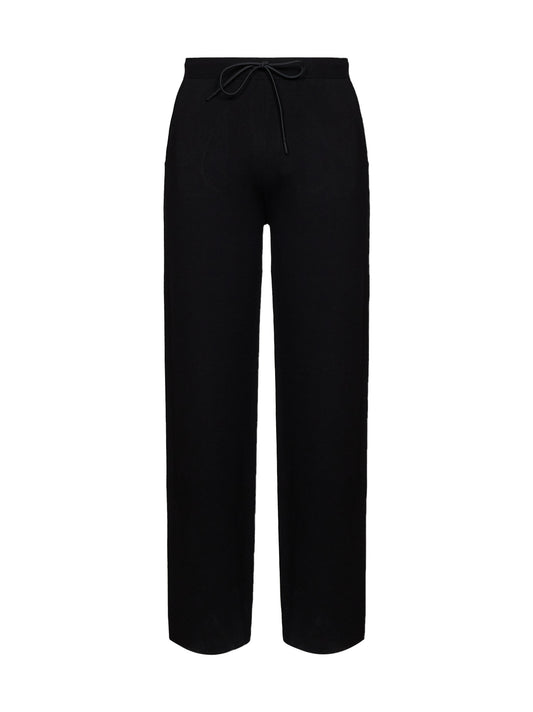 Black compact knit Torre Mozza sweatpants