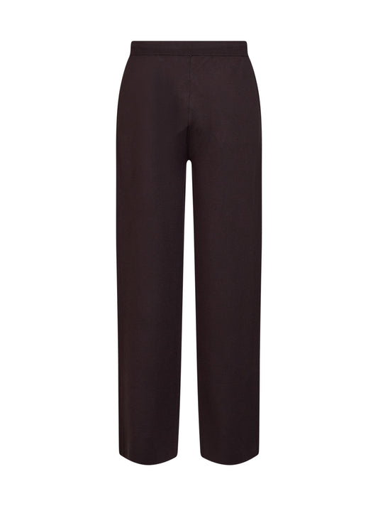 Dark brown compact knit Torre Mozza sweatpants