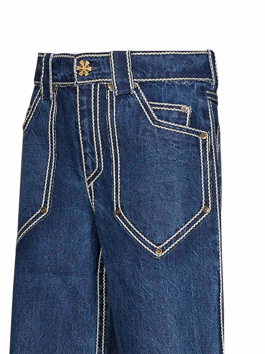 Jeans DAMBO in denim Giapponese blu