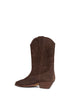 Chocolate suede Duerto western boots