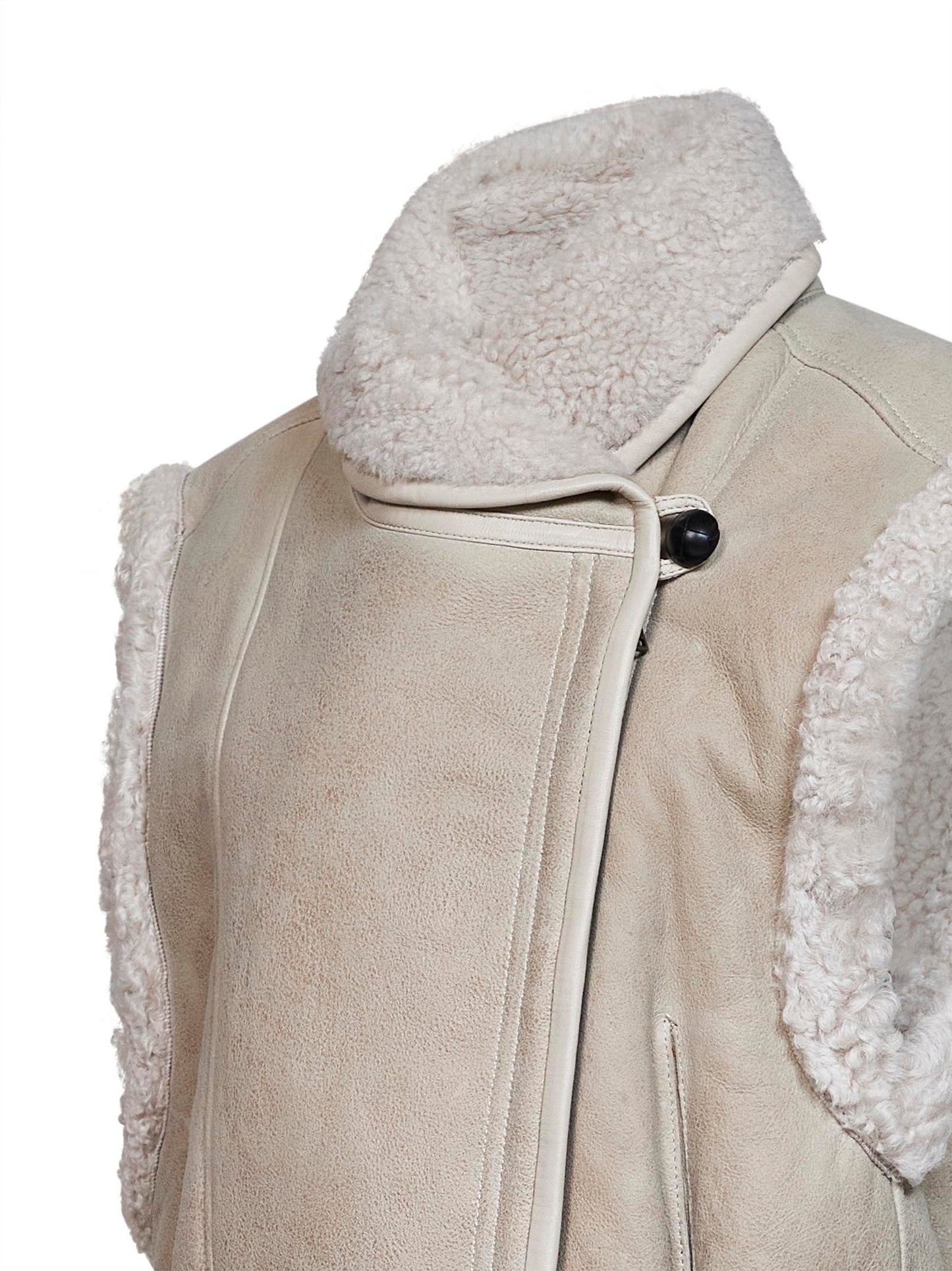 Gilet Alime-Gf in montone ecrù
