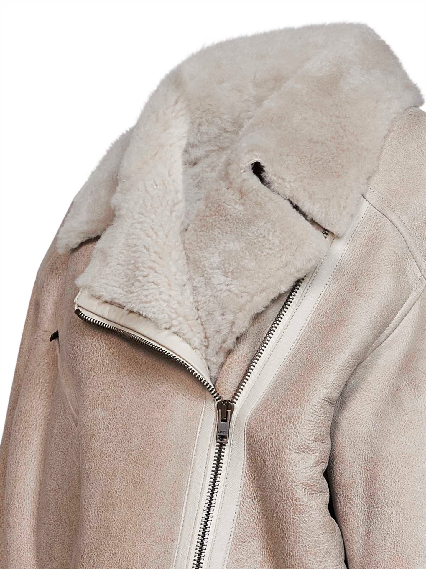 Ecru Adelina-Gb sheepskin jacket