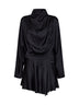 Miniabito drappeggiato Neline in raso nero