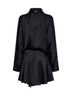 Miniabito drappeggiato Neline in raso nero