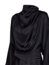 Miniabito drappeggiato Neline in raso nero