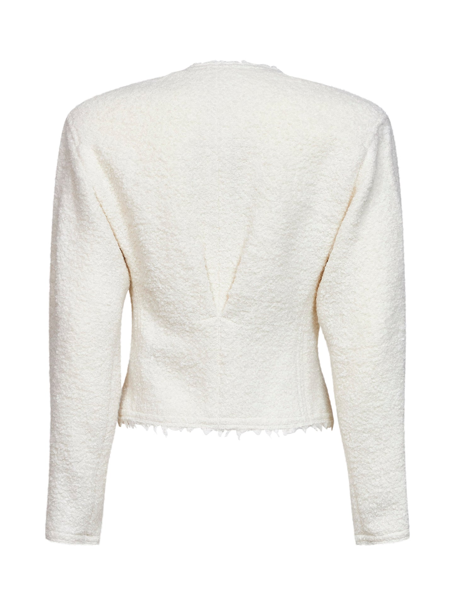 Ecru bouclé wool and alpaca blend Suna jacket