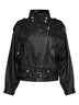 Giacca biker Farza in pelle di agnello nera