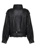 Giacca biker Farza in pelle di agnello nera
