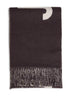 Brown wool The Jacquemus fringe logo scarf