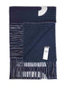 Sciarpa con logo e frange Jacquemus in lana blu navy