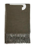 Sciarpa con logo e frange Jacquemus in lana kaki