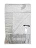 Sciarpa con logo e frange Jacquemus in lana grigia