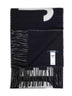 Black wool The Jacquemus fringe logo scarf