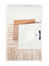Beige wool The Rond Carré jacquard logo scarf