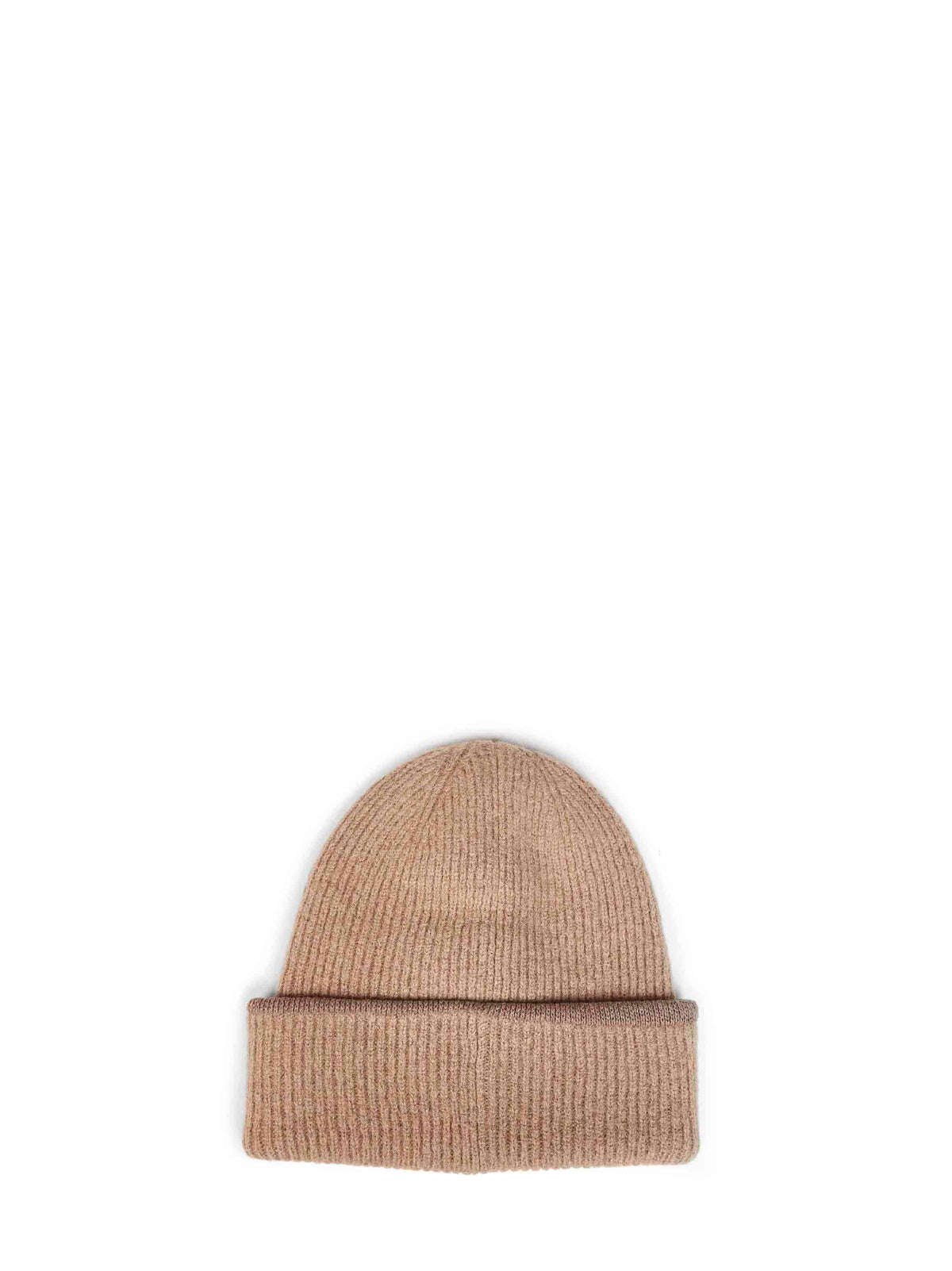 Berretto Gros Grain in maglia a coste beige