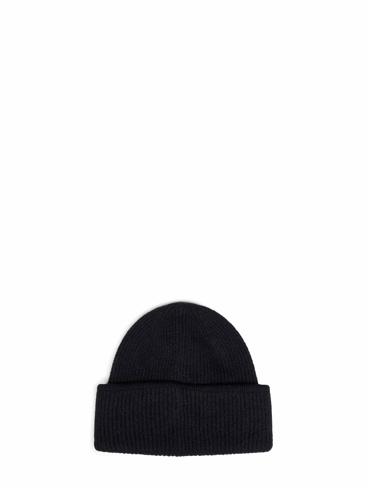 Black ribbed knit The Gros Grain beanie