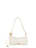 Borsa a spalla con perla Bisou Perle avorio