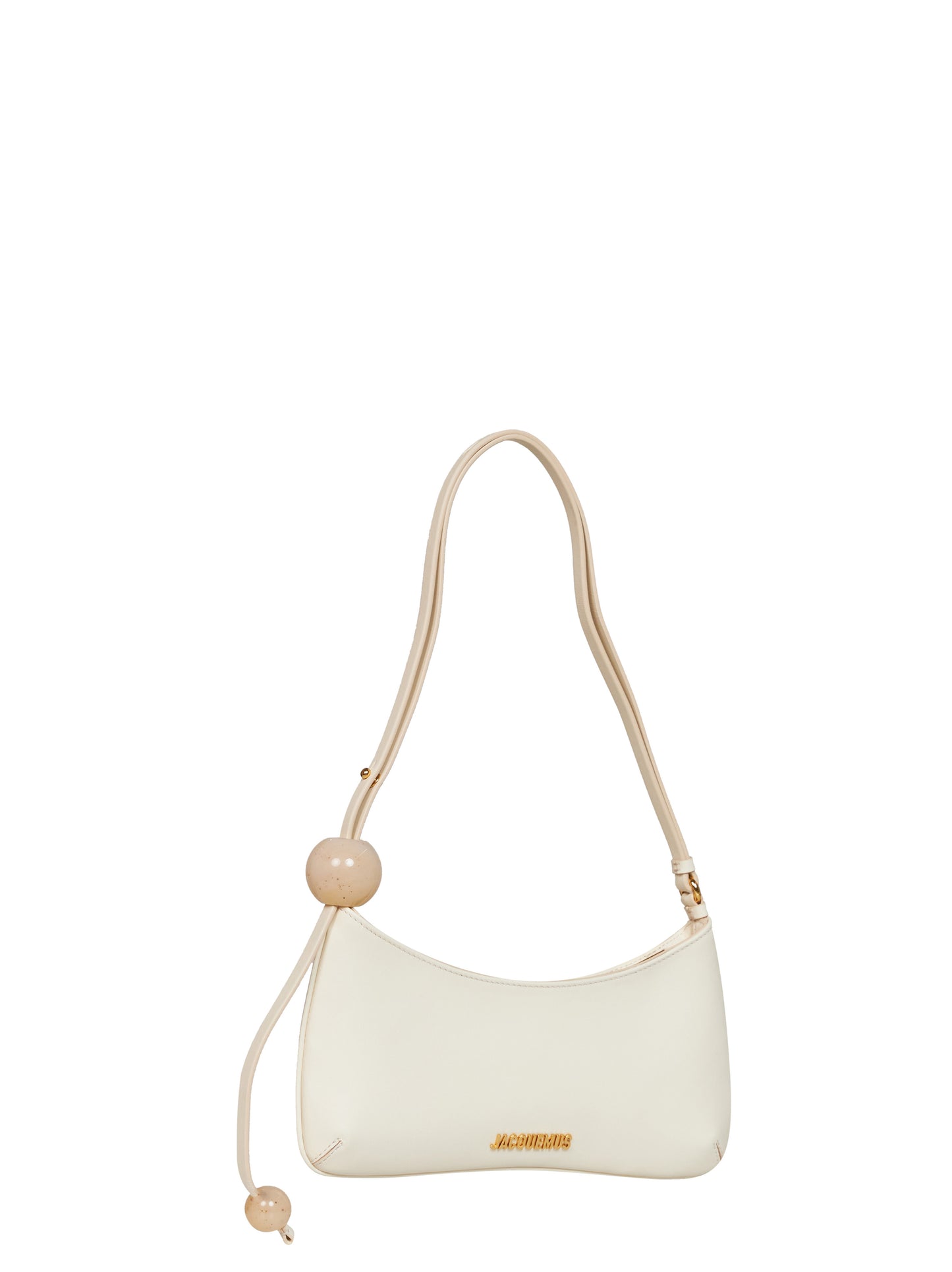 Borsa a spalla con perla Bisou Perle avorio