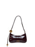 Borsa a spalla con perla Bisou Perle bordeaux scuro