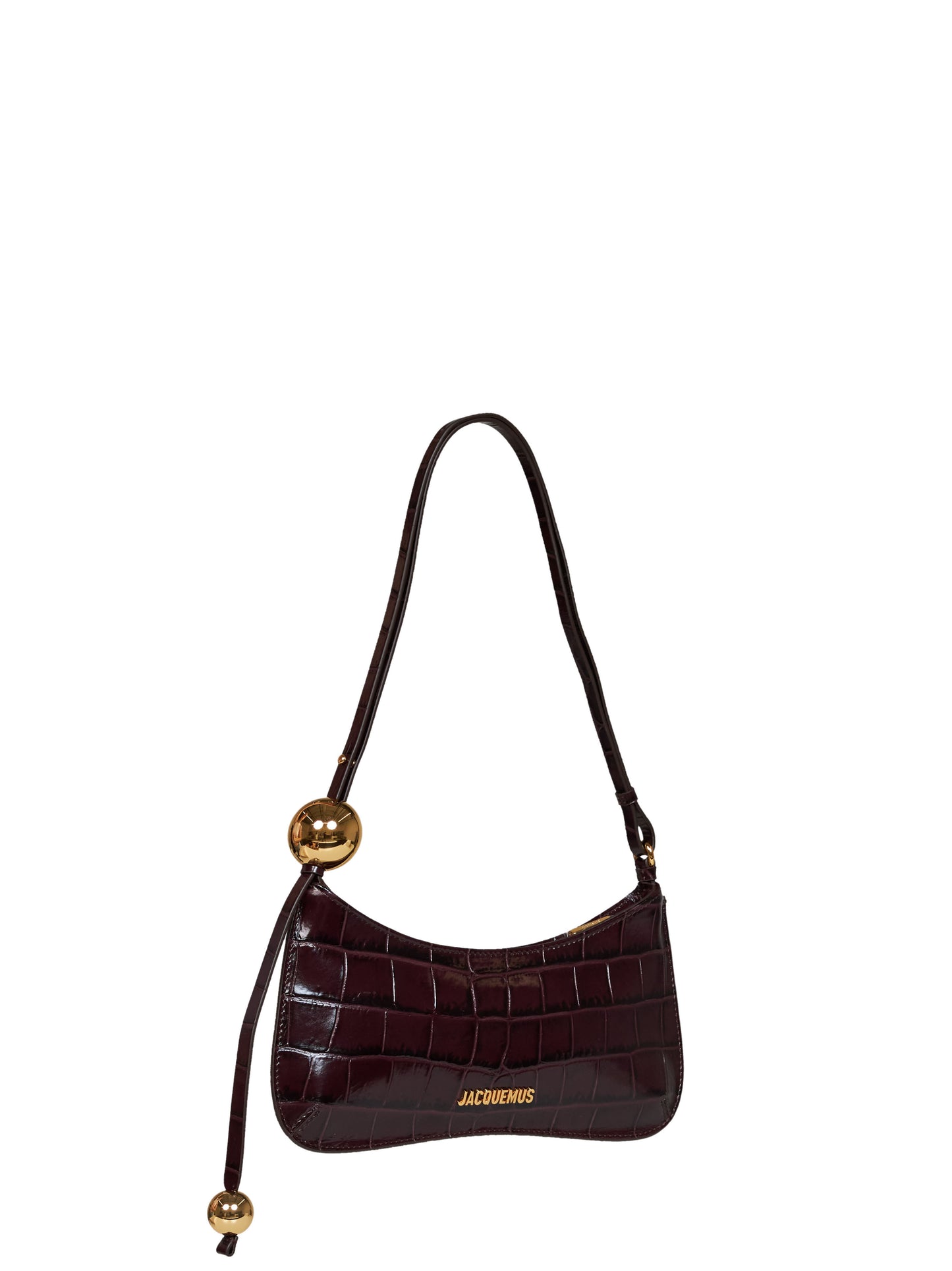 Borsa a spalla con perla Bisou Perle bordeaux scuro